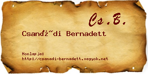 Csanádi Bernadett névjegykártya